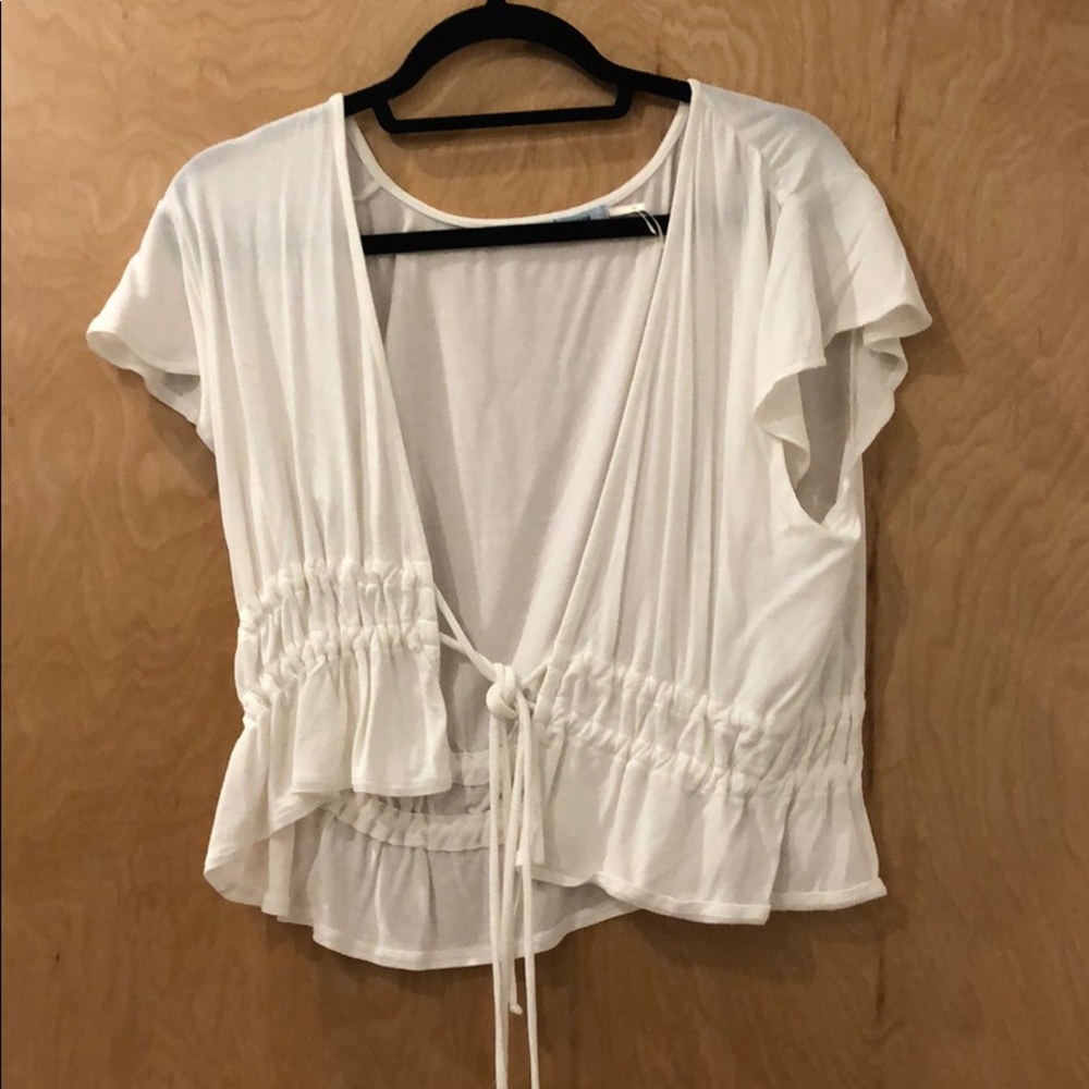 Urban Outfitters white open tie top